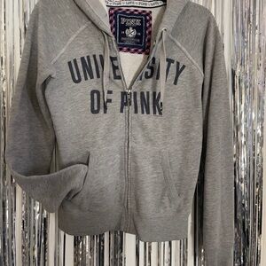 PINK Victoria's Secret Gray University Hoodie